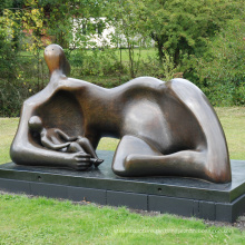 Metallarbeiten Garten Dekoration Henry Moore Bronze Mutter mit Baby Skulptur